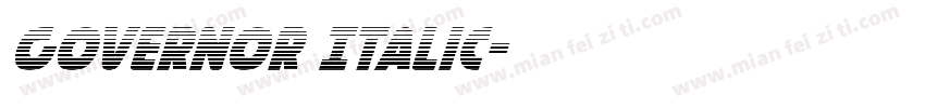Governor Italic字体转换